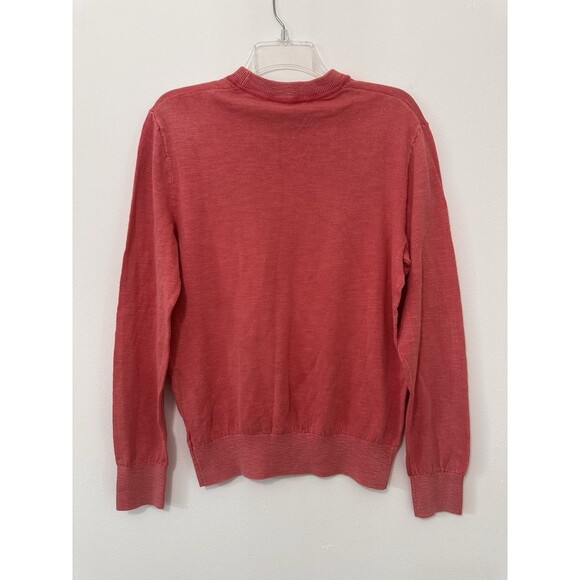 GAP Women’s Crewneck Sweater Small Lightweight Cotton Layer Long Sleeve Red - Picture 2 of 4